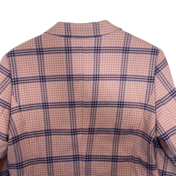 Scotch & Soda Houndstooth Checked Classic Tailored Blazer Womens Pink Size M - Picture 8 of 14